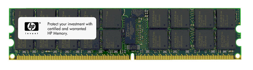 343055-B21 HP 1GB Kit (2 X 512MB) PC2-3200 DDR2-400MHz ECC Registered CL3 240-Pin DIMM Memory for ProLiant DL360 / DL380 G4 Server