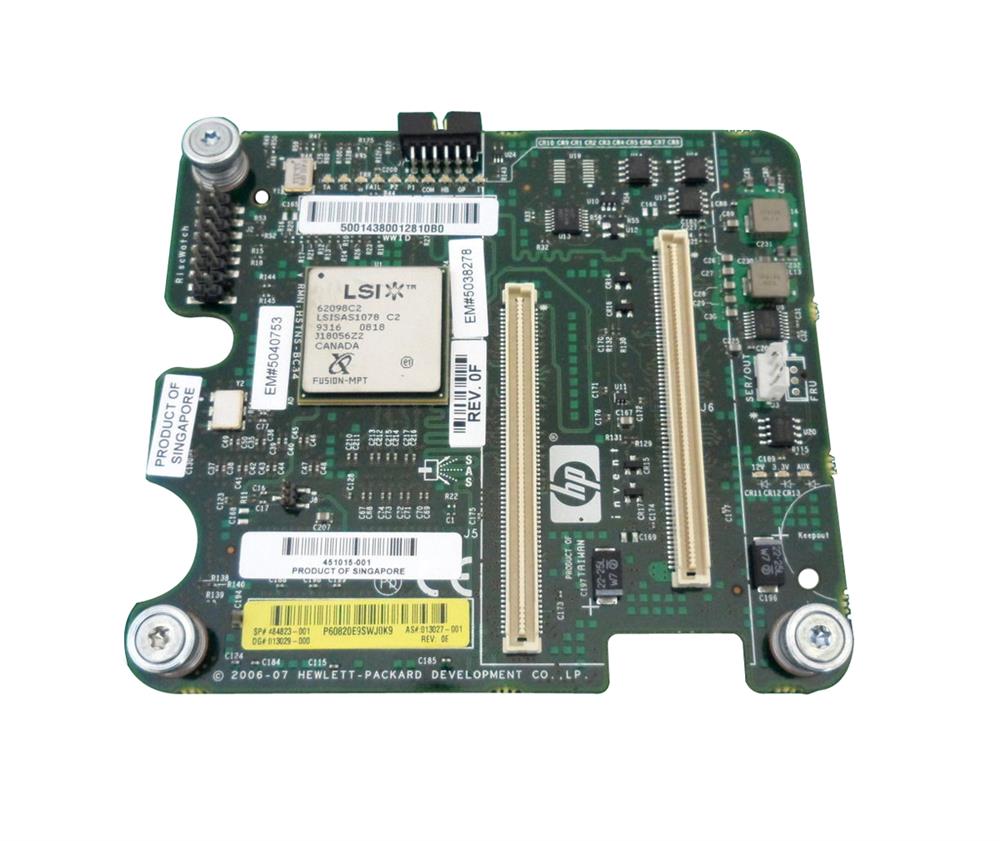 484823-001 HP Smart Array P700M 512MB Cache SAS 3Gbps / SATA 1.5Gbps 8-Channel PCI Express x8 Mezzanine Low Profile 0/1/5/6/10 RAID Controller Card