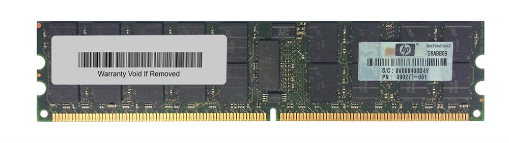 499277-061 HP 4GB PC2-6400 DDR2-800MHz ECC Registered CL6 240-Pin DIMM Memory Module for ProLiant Servers