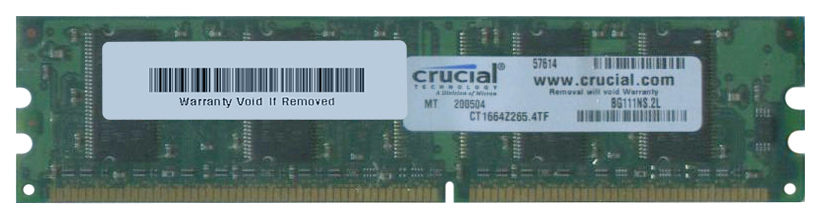 M4L-PC1266X64C25-128 M4L Certified 128MB 266MHz DDR PC2100 Non-ECC CL2.5 184-Pin Single Rank x8 DIMM
