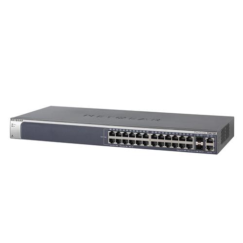 FSM726300NAS NetGear ProSafe 24-Ports 10/100Mbps Layer 2 Managed Switch With 2 Combo Gigabit Ethernet Ports (Refurbished)