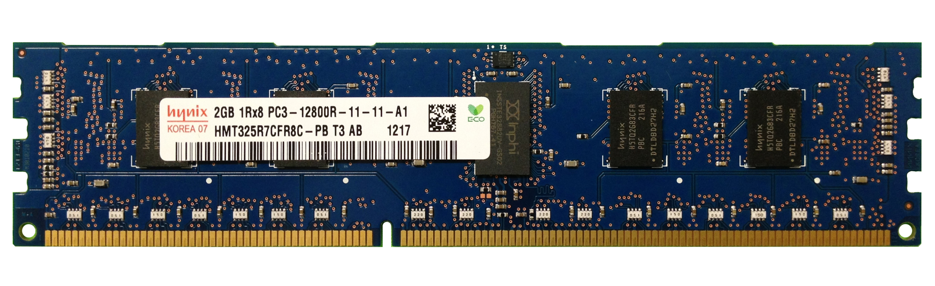 M4L-PC31600D3S8R11S-2G M4L Certified 2GB 1600MHz DDR3 PC3-12800 Reg ECC CL11 240-Pin Single Rank x8 DIMM