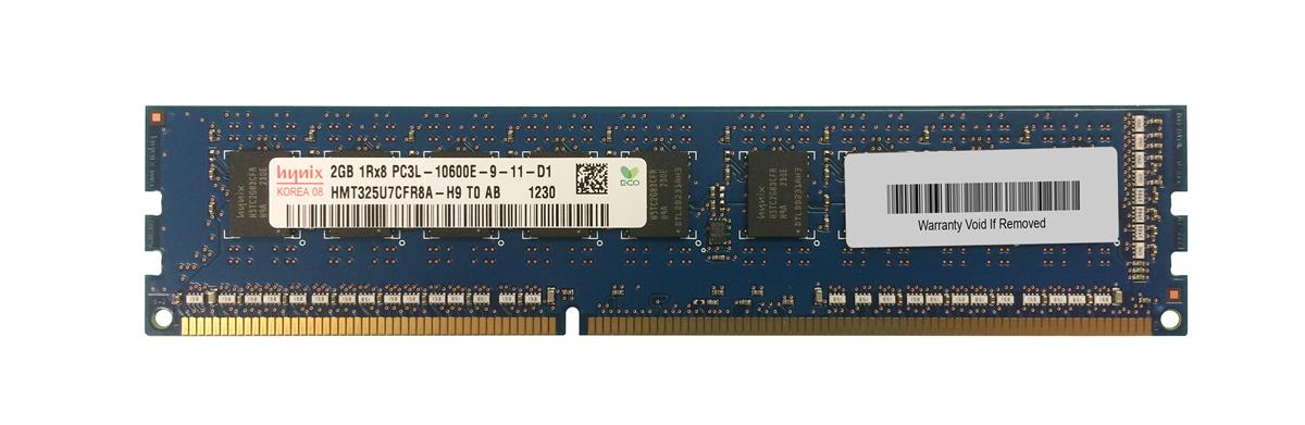 HMT325U7CFR8A-H9 Hynix 2GB PC3-10600 DDR3-1333MHz ECC Unbuffered CL9 240-Pin DIMM 1.35V Low Voltage Single Rank Memory Module