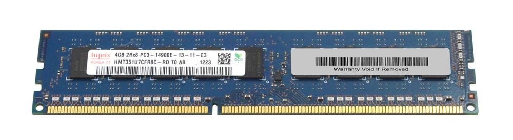 HMT351U7CFR8C-RD Hynix 4GB PC3-14900 DDR3-1866MHz ECC Unbuffered CL13 240-Pin DIMM Dual Rank Memory Module