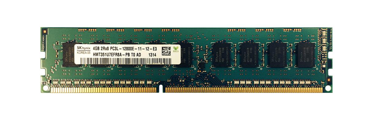 HMT351U7EFR8A-PB Hynix 4GB PC3-12800 DDR3-1600MHz ECC Unbuffered CL11 240-Pin DIMM 1.35V Low Voltage Dual Rank Memory Module