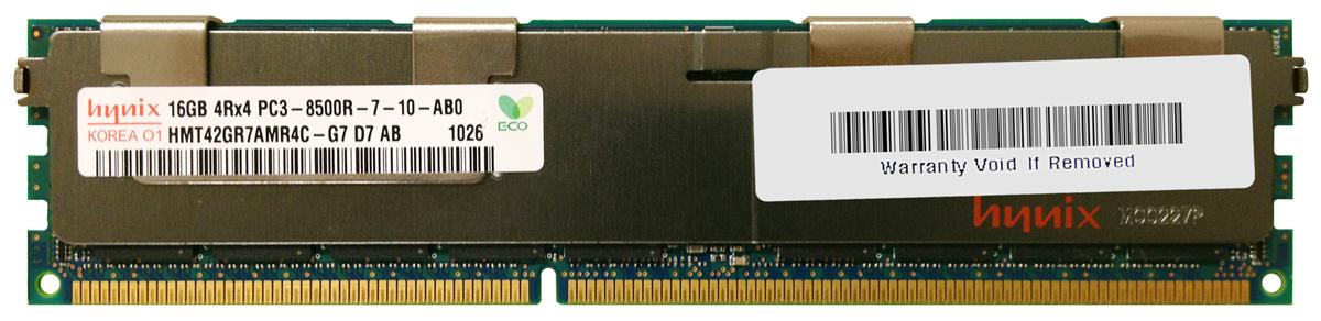 HMT42GR7AMR4C-G7 Hynix 16GB PC3-8500 DDR3-1066MHz ECC Registered CL7 240-Pin DIMM Quad Rank Memory Module