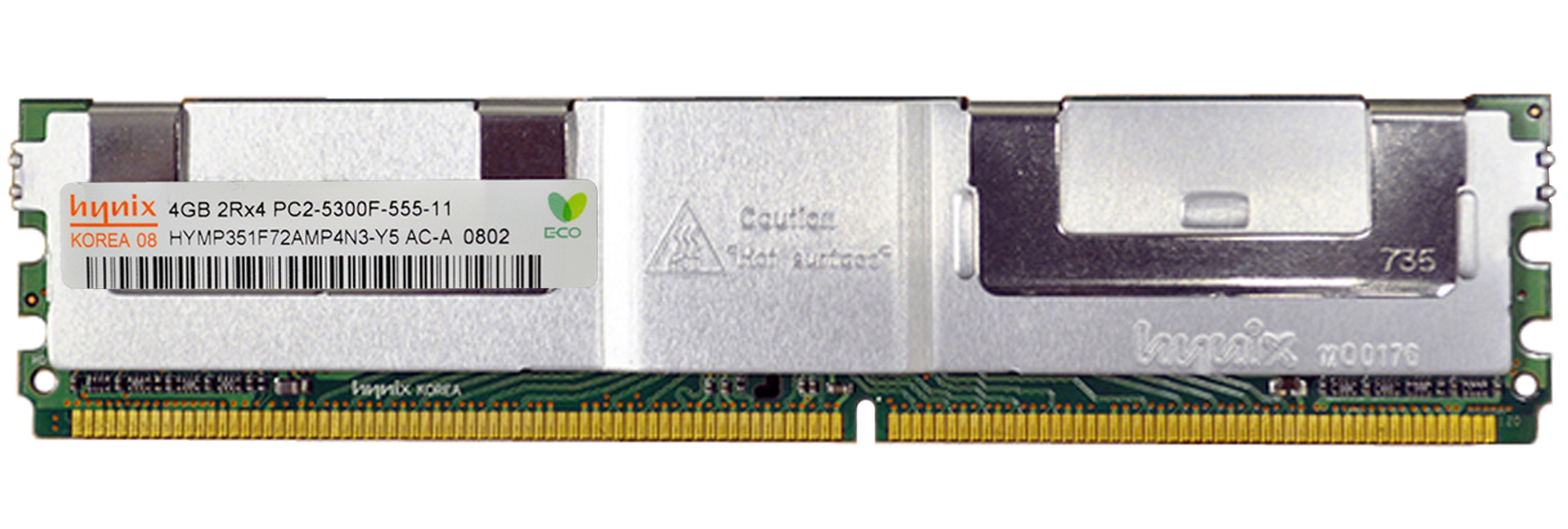 M4L-PC2667D2D4F5-4G M4L Certified 4GB 667MHz DDR2 PC2-5300 Fully Buffered ECC CL5 240-Pin Dual Rank x4 DIMM
