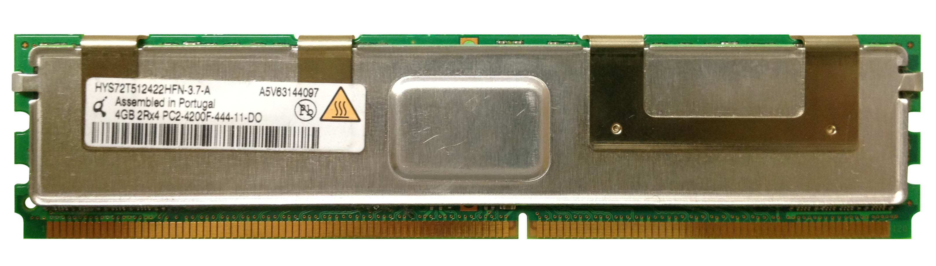 HYS72T512422HFN-3.7-A Qimonda 4GB PC2-4200 DDR2-533MHz ECC Fully Buffered CL4 240-Pin DIMM Dual Rank Memory Module
