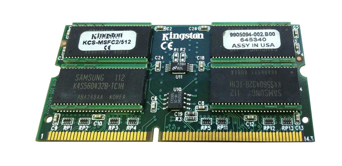 KCS-MSFC2/512 Kingston 512MB DRAM Module For Cisco MEM-MSFC2-512MB=