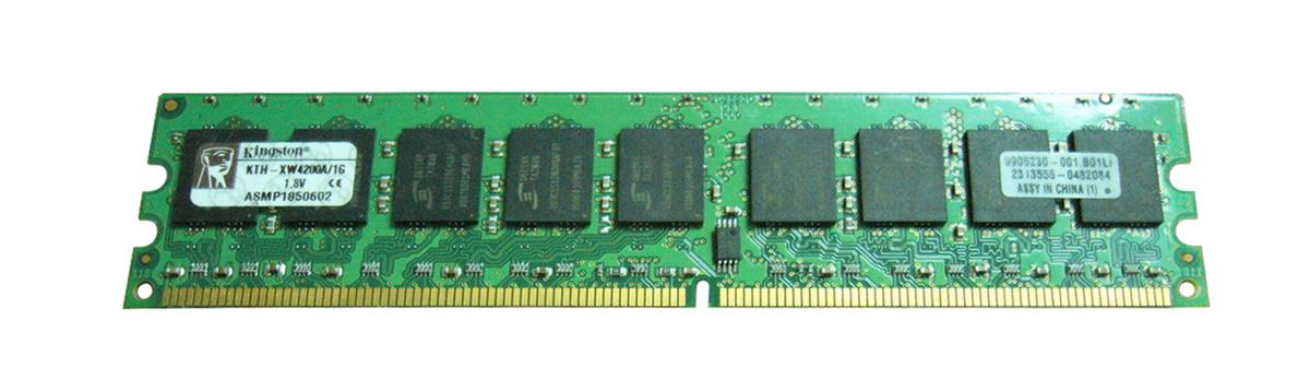 KTH-XW4200A/1G Kingston 1GB PC2-4200 DDR2-533MHz ECC Unbuffered CL4 240-Pin DIMM Memory Module for HP/Compaq 384376-051, 390824-B21, 398955-001, DY652A
