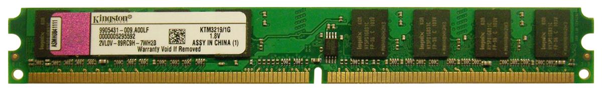 KTM3219/1G Kingston 1GB PC2-3200 DDR2-400MHz non-ECC Unbuffered CL3 240-Pin DIMM Memory Module For IBM 73P3223,73P3224