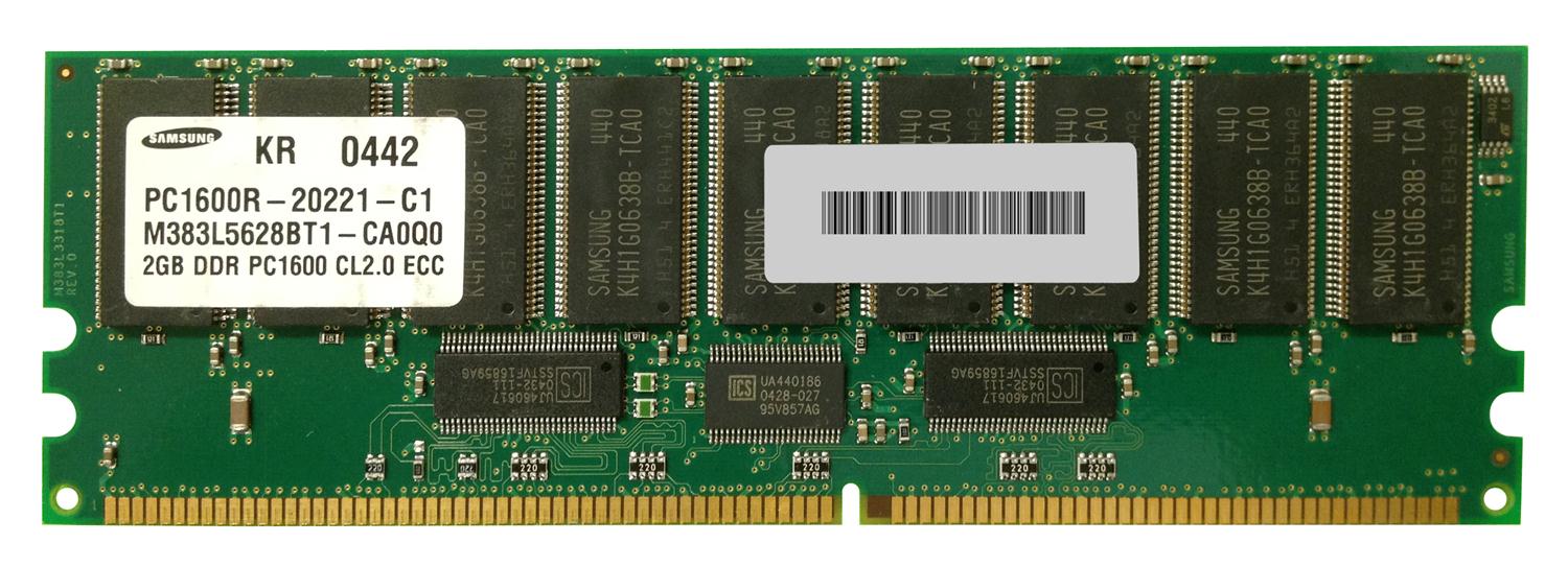 M4L-PC1200RD1242D-2G M4L Certified 2GB 200MHz DDR PC1600 Reg ECC CL2 184-Pin Dual Rank x4 DIMM