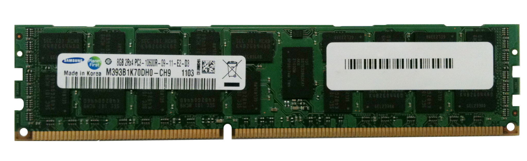 M4L-PC31333D3D4R9S-8G M4L Certified 8GB 1333MHz DDR3 PC3-10600 Reg ECC CL9 240-Pin Dual Rank x4 DIMM