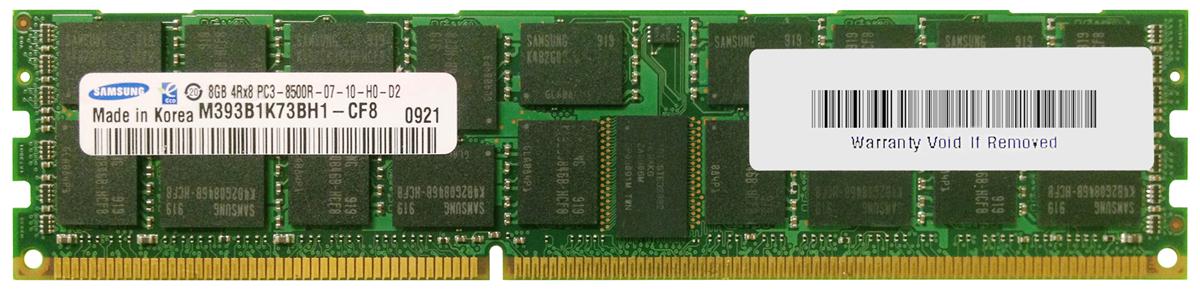 M393B1K73BH1-CF8 Samsung 8GB PC3-8500 DDR3-1066MHz ECC Registered CL7 240-Pin DIMM Quad Rank Memory Module
