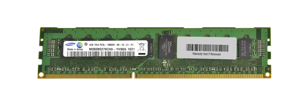 M4L-PC31333RD3S49DL-4G M4L Certified 4GB 1333MHz DDR3 PC3-10600 Reg ECC CL9 240-Pin Single Rank x4 1.35V Low Voltage DIMM