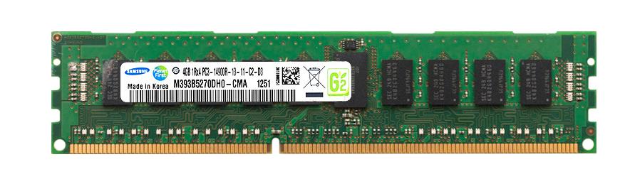 M393B5270DH0-CMA Samsung 4GB PC3-14900 DDR3-1866MHz ECC Registered CL13 240-Pin DIMM Single Rank Memory Module