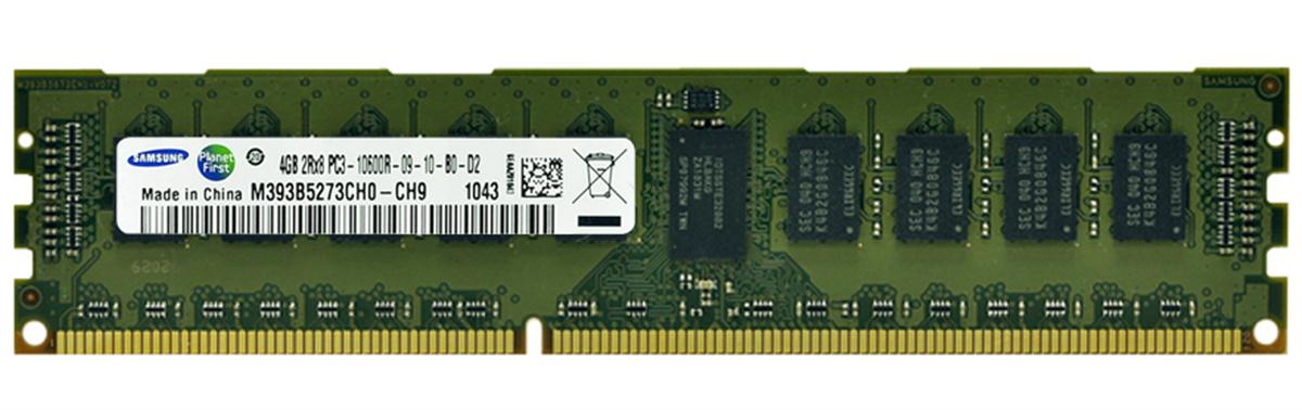 M393B5273CH0-CH9 Samsung 4GB PC3-10600 DDR3-1333MHz ECC Registered CL9 240-Pin DIMM Dual Rank Memory Module
