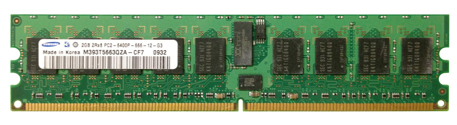 M393T5663QZA-CF7 Samsung 2GB PC2-6400 DDR2-800MHz ECC Registered CL6 240-Pin DIMM Memory Module