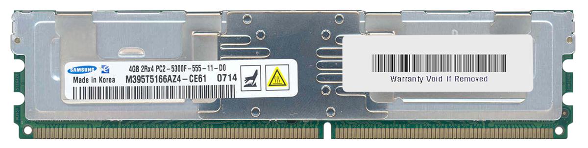 M395T5166AZ4-CE61 Samsung 4GB PC2-5300 DDR2-667MHz ECC Fully Buffered CL5 240-Pin DIMM Dual Rank Memory Module