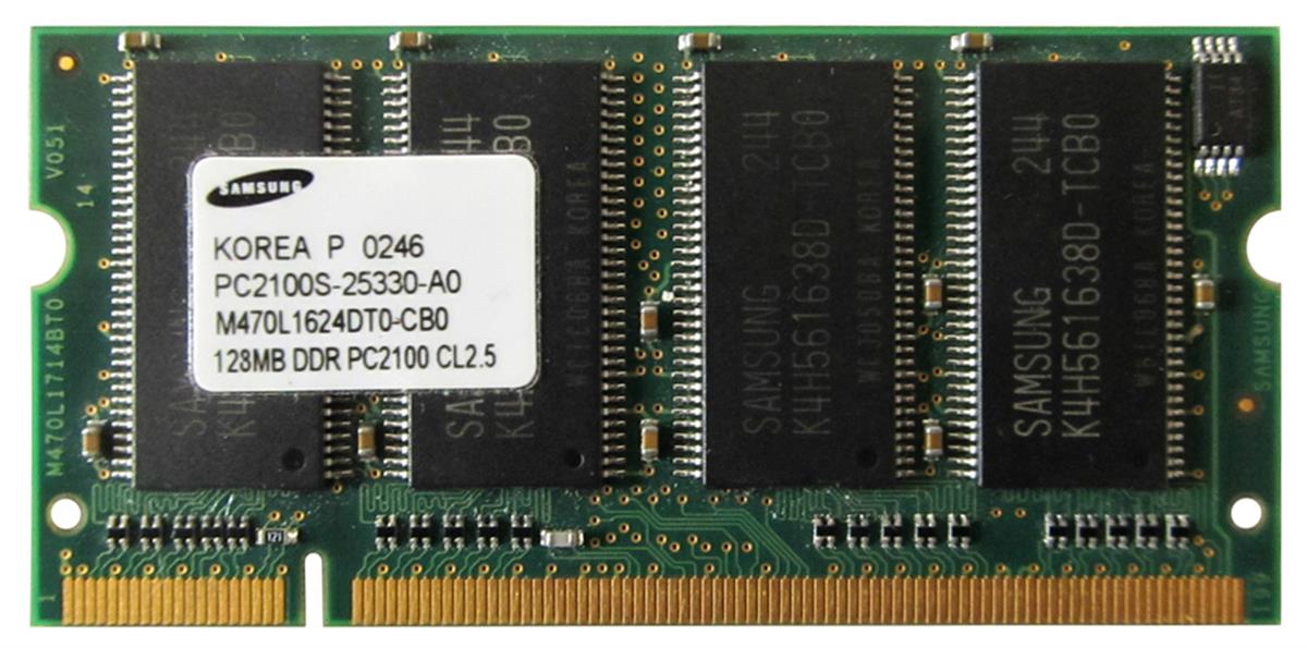 M4L-PC1266X64SC25-128 M4L Certified 128MB 266MHz DDR PC2100 Non-ECC CL2.5 200-Pin Single Rank x16 SoDimm