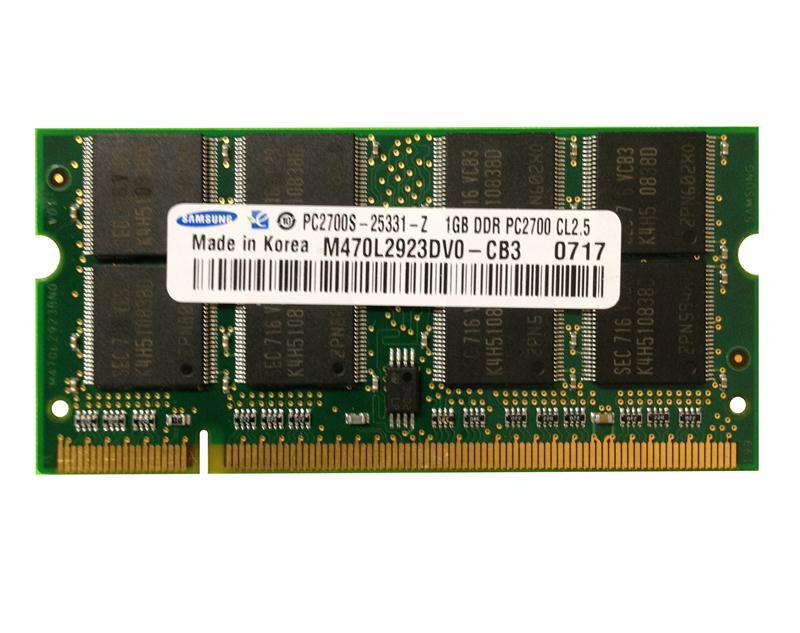 M4L-PC1333X64SC25-1G M4L Certified 1GB 333MHz DDR PC2700 Non-ECC CL2.5 200-Pin Dual Rank x8 SoDimm