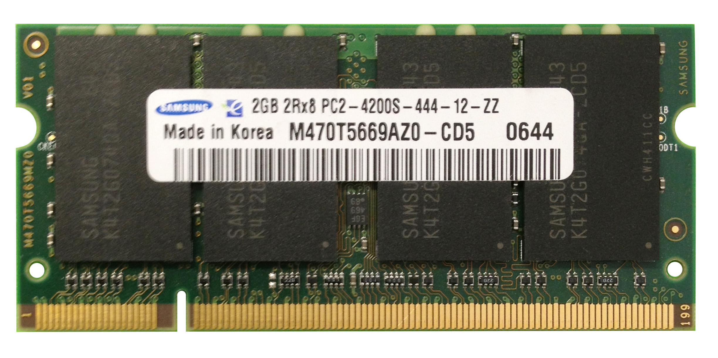 M4L-PC2533D2S4-2G M4L Certified 2GB 533MHz DDR2 PC2-4200 Non-ECC CL4 200-Pin Dual Rank x8 SoDimm