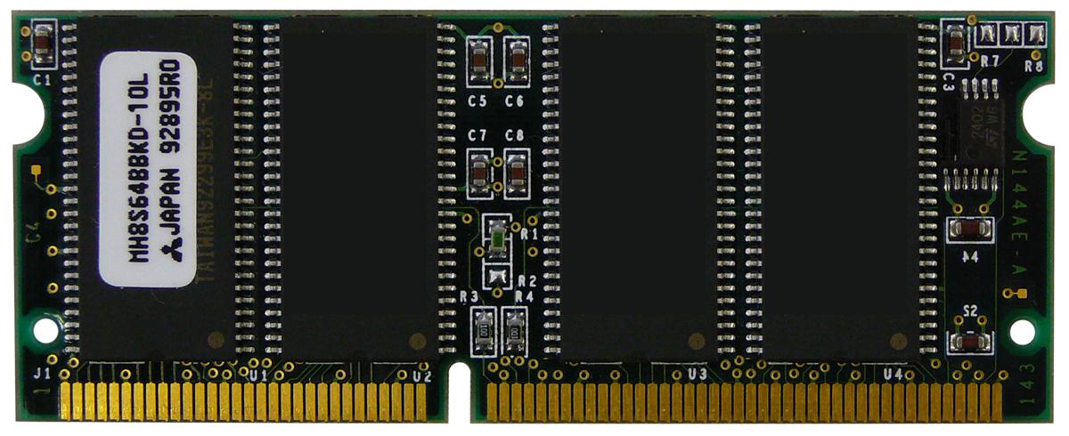 M4L-PC100X64SC3-64 M4L Certified 64MB 100MHz PC100 Non-ECC CL2 144-Pin x8 SoDimm