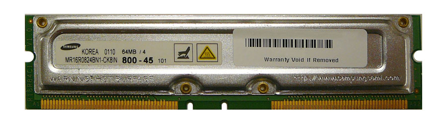 M4L-16R0828-128 M4L Certified 128MB 800MHz Non-ECC 45ns 184-Pin Rambus Module