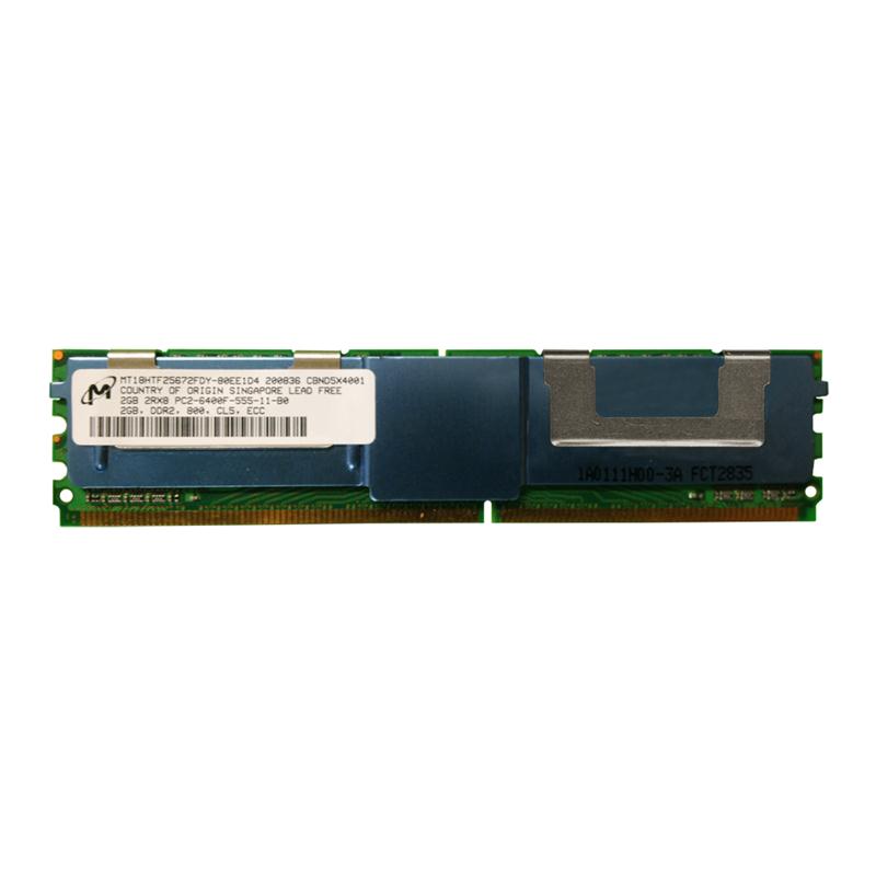 MT18HTF25672FDY-80EE1D4 Micron 2GB PC2-6400 DDR2-800MHz ECC Fully Buffered CL5 240-Pin DIMM Dual Rank Memory Module