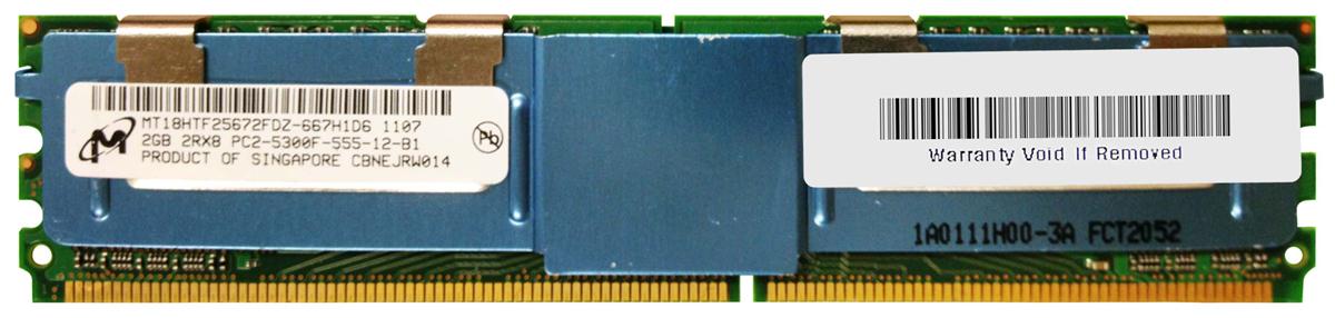 MT18HTF25672FDZ-667H1D6 Micron 2GB PC2-5300 DDR2-667MHz ECC Fully Buffered CL5 240-Pin DIMM Dual Rank Memory Module