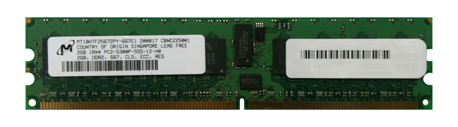 M4L-PC2667D2S4P5-2G M4L Certified 2GB 667MHz DDR2 PC2-5300 Reg ECC CL5 240-Pin Single Rank x4 DIMM