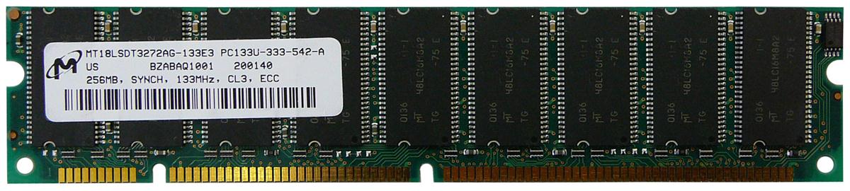 M4L-PC133X72C3-256 M4L Certified 256MB 133MHz PC133 ECC CL3 168-Pin x8 DIMM