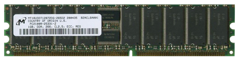 M4L-PC1266RD12825D-1G M4L Certified 1GB 266MHz DDR PC2100 Reg ECC CL2.5 184-Pin Dual Rank x8 DIMM