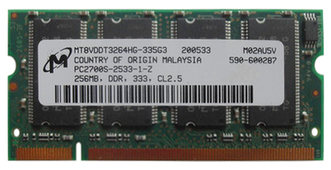 M4L-PC1333ND1S825S-256M M4L Certified 256MB 333MHz DDR PC2700 Non-ECC CL2.5 200-Pin Single Rank x8 SoDimm