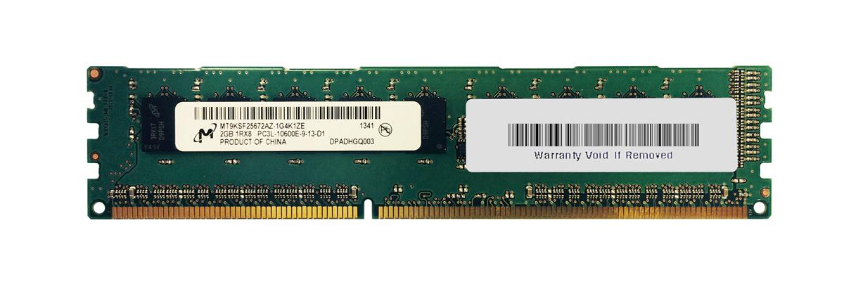 MT9KSF25672AZ-1G4 Micron 2GB PC3-10600 DDR3-1333MHz ECC Unbuffered CL9 240-Pin DIMM 1.35V Low Voltage Single Rank Memory Module