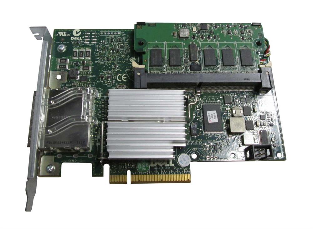 N743J Dell PERC H800 512MB NV Cache SAS 6Gbps PCI Express 2.0 x8 0/1/5/6/10/50/60 RAID Controller Card