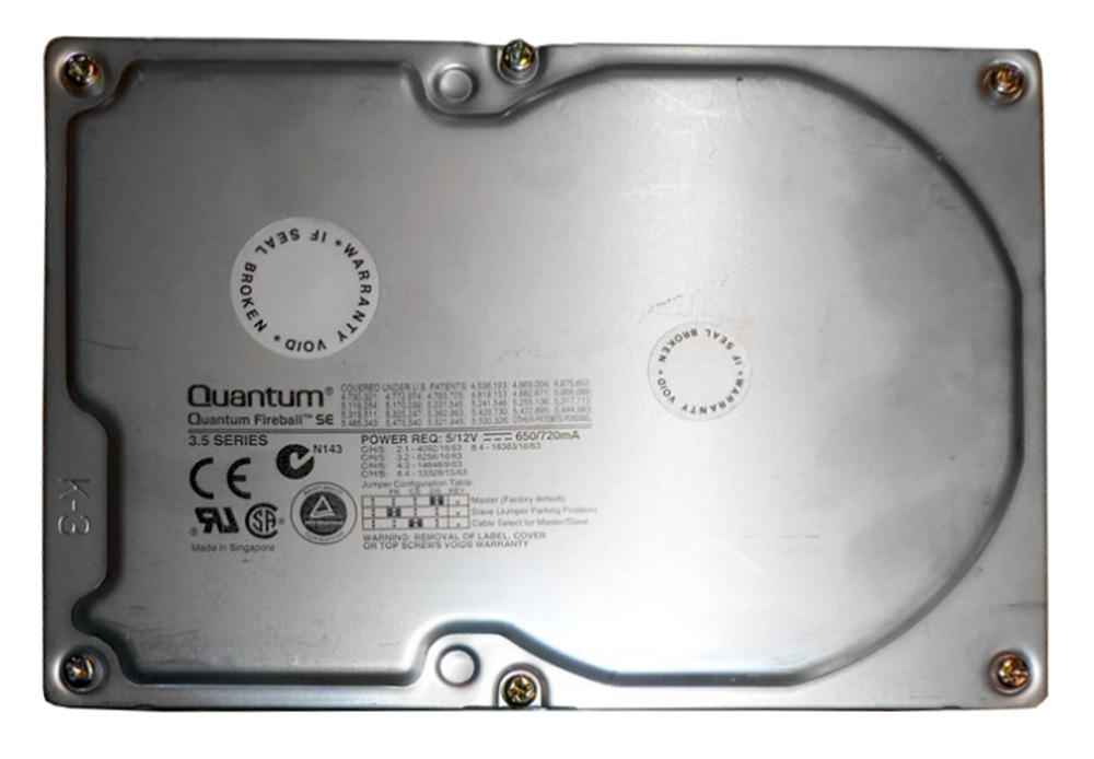 SE43A751 Quantum Fireball SE 4.3GB 5400RPM ATA-33 128KB Cache 3.5-inch Internal Hard Drive