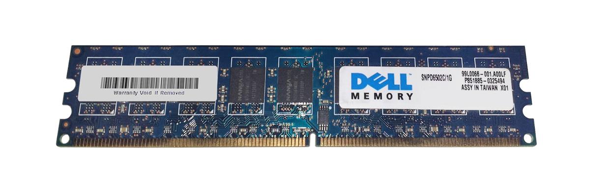 SNPD6502C/1G Dell 1GB PC2-5300 DDR2-667MHz ECC Unbuffered CL5 240-Pin 1.8V DIMM Single Rank Memory Module