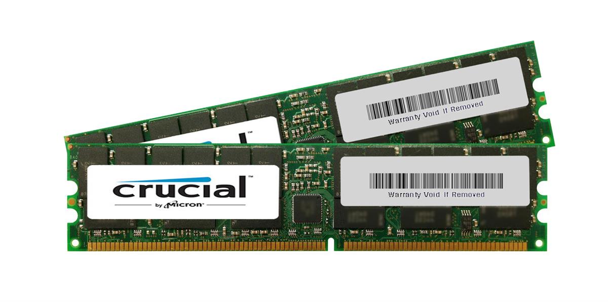 CT2KIT25672Y335 Crucial 4GB Kit (2 X 2GB) PC2700 DDR-333MHz Registered ECC CL2.5 184-Pin DIMM 2.5V Memory