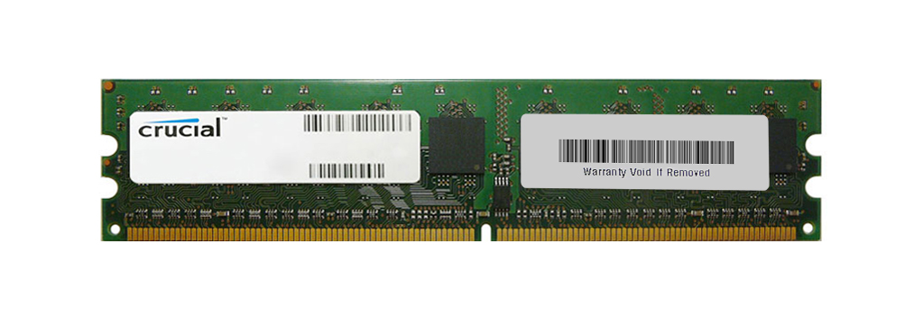 CT12872AA53E Crucial 1GB PC2-4200 DDR2-533MHz ECC Unbuffered CL4 240-Pin DIMM Single Rank Memory Module