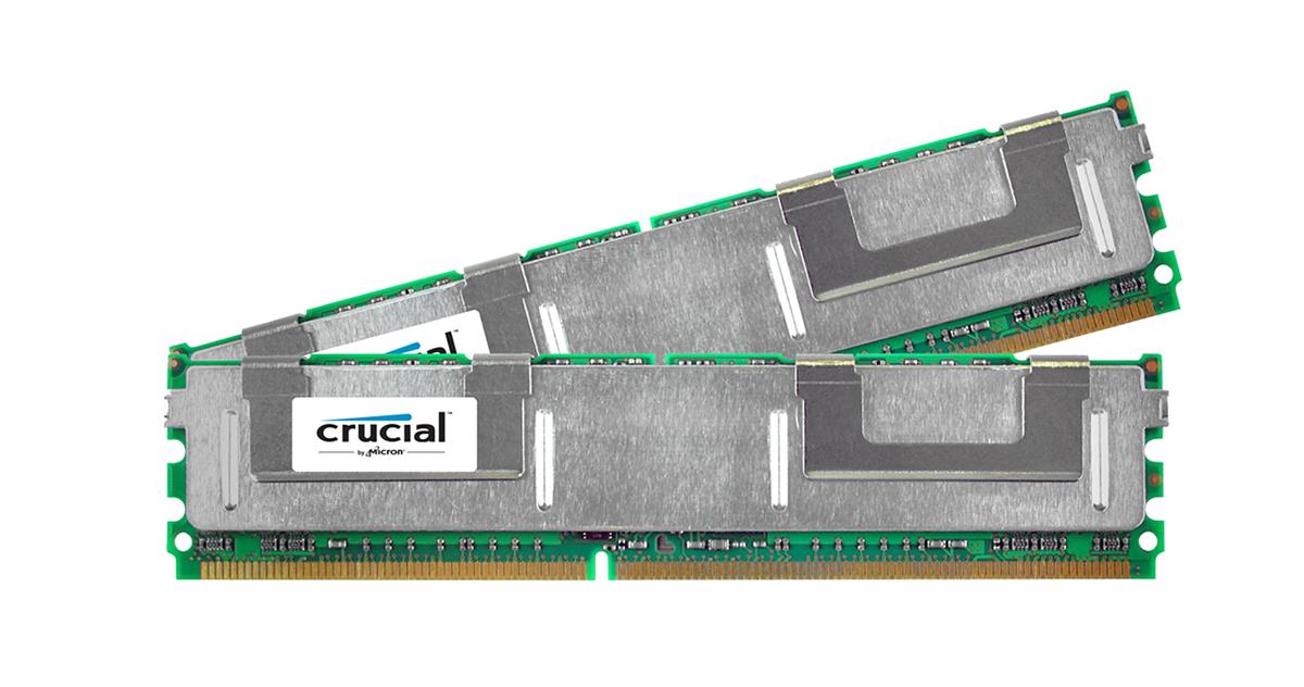 CT2KIT25672AF80E Crucial 4GB Kit (2 X 2GB) PC2-6400 DDR2-800MHz ECC Fully Buffered CL6 240-Pin DIMM Memory