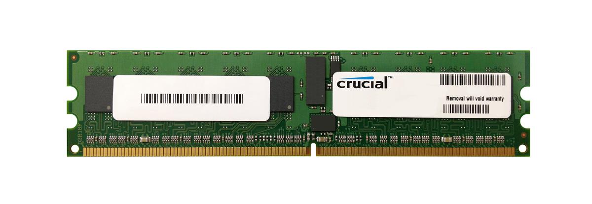 CT25672AB800S Crucial 2GB PC2-6400 DDR2-800MHz Registered ECC CL6 240-Pin DIMM Single Rank Memory Module
