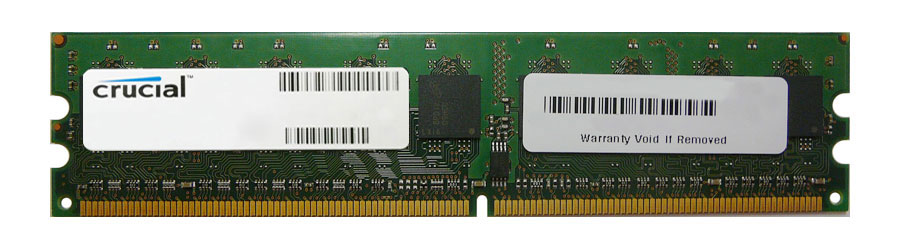 CT25672AB800S.18FE1 Crucial 2GB PC2-6400 DDR2-800MHz Registered ECC CL6 240-Pin DIMM Single Rank Memory Module