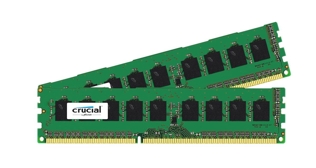 CT4279767 Crucial 8GB Kit (2 X 4GB) PC3-14900 DDR3-1866MHz ECC Unbuffered CL13 240-Pin DIMM Memory for Dell PowerEdge T620 Server
