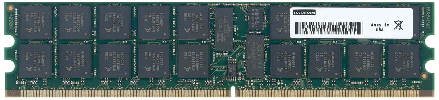 DTM63346A Dataram 4GB PC2-5300 DDR2-667MHz ECC Registered CL5 240-Pin DIMM Quad Rank Memory Module