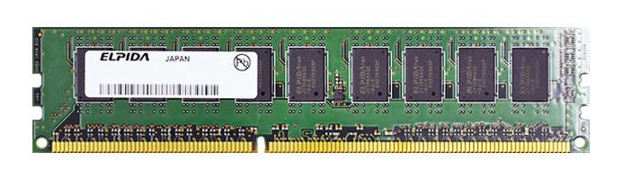 ELPIDA/3RD-11769 Elpida 1GB PC3-8500 DDR3-1066MHz ECC Unbuffered CL7 240-Pin DIMM Dual Rank Memory Module