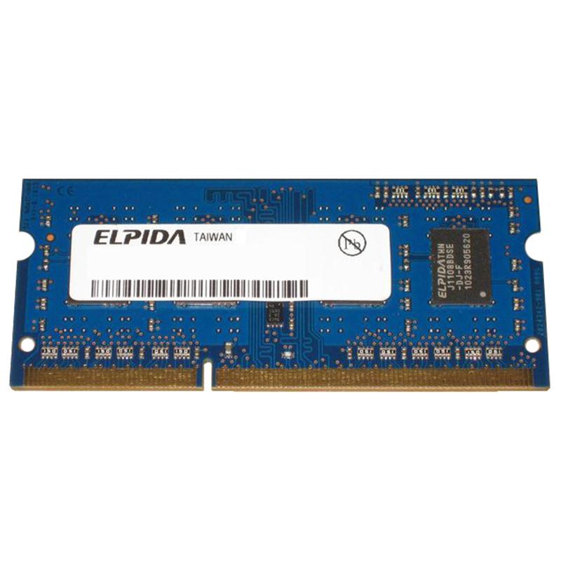 EBJ21UE8BASA-DG-E Elpida 2GB PC3-10600 DDR3-1333MHz CL8-8-8 204-Pin SoDimm Dual Rank Memory Module