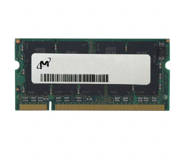MT18HVS25672RHY-667 Micron 2GB PC2-5300 DDR2-667MHz ECC Registered CL5 200-Pin SoDimm Very Low Profile (VLP) Dual Rank Memory Module