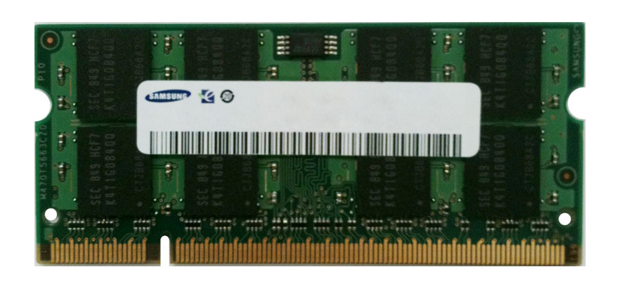 M470T2863EH3-CE7 Samsung 1GB PC2-6400 DDR2-800MHz non-ECC Unbuffered CL5 200-Pin SoDimm Single Rank Memory Module