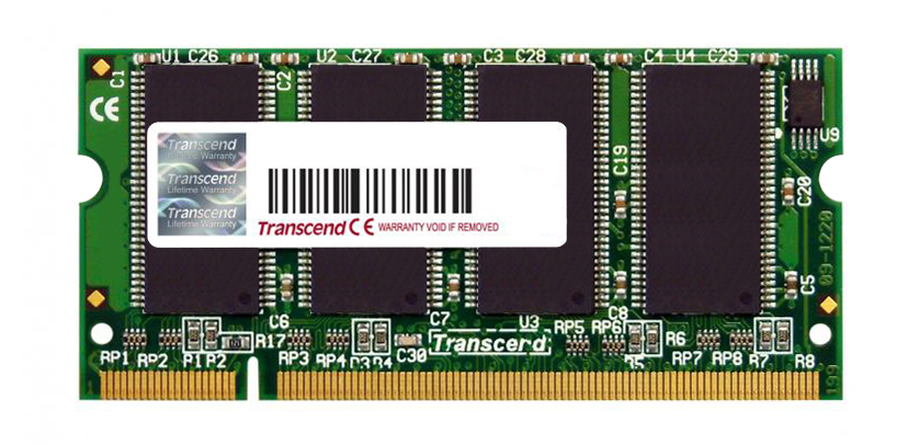 TS128MSD64V6A Transcend 1GB PC2100 DDR-266MHz non-ECC Unbuffered CL2.5 200-Pin SoDimm Memory Module